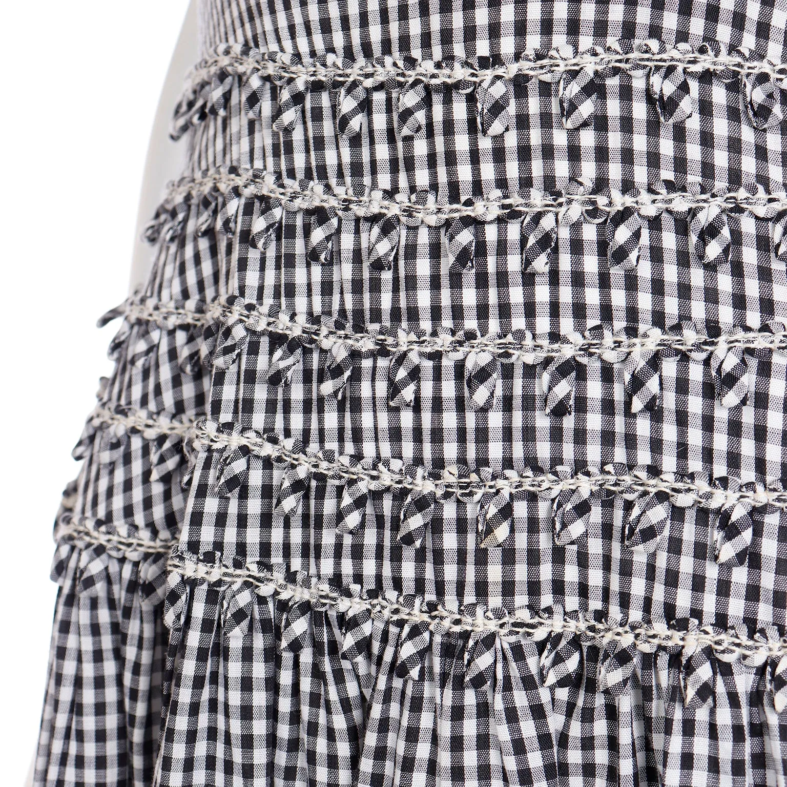 1960s Vicky Vaughn Black & White Gingham Check Cotton Dress
