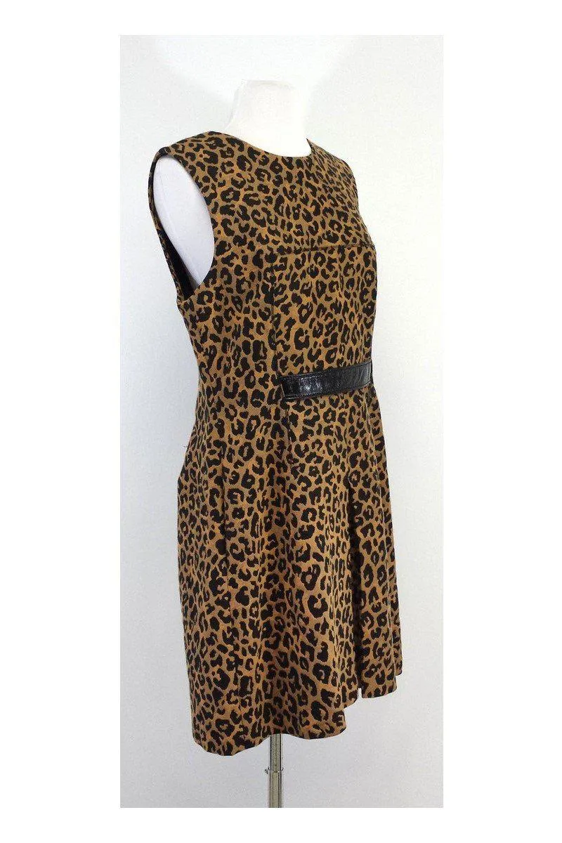 3.1 Phillip Lim - Tan & Black Leopard Print Dress Sz 10