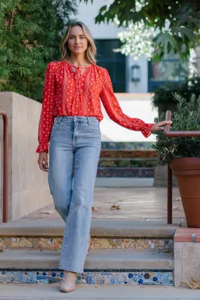 Allison High Rise Front Yoke Retro Wide Leg Jeans