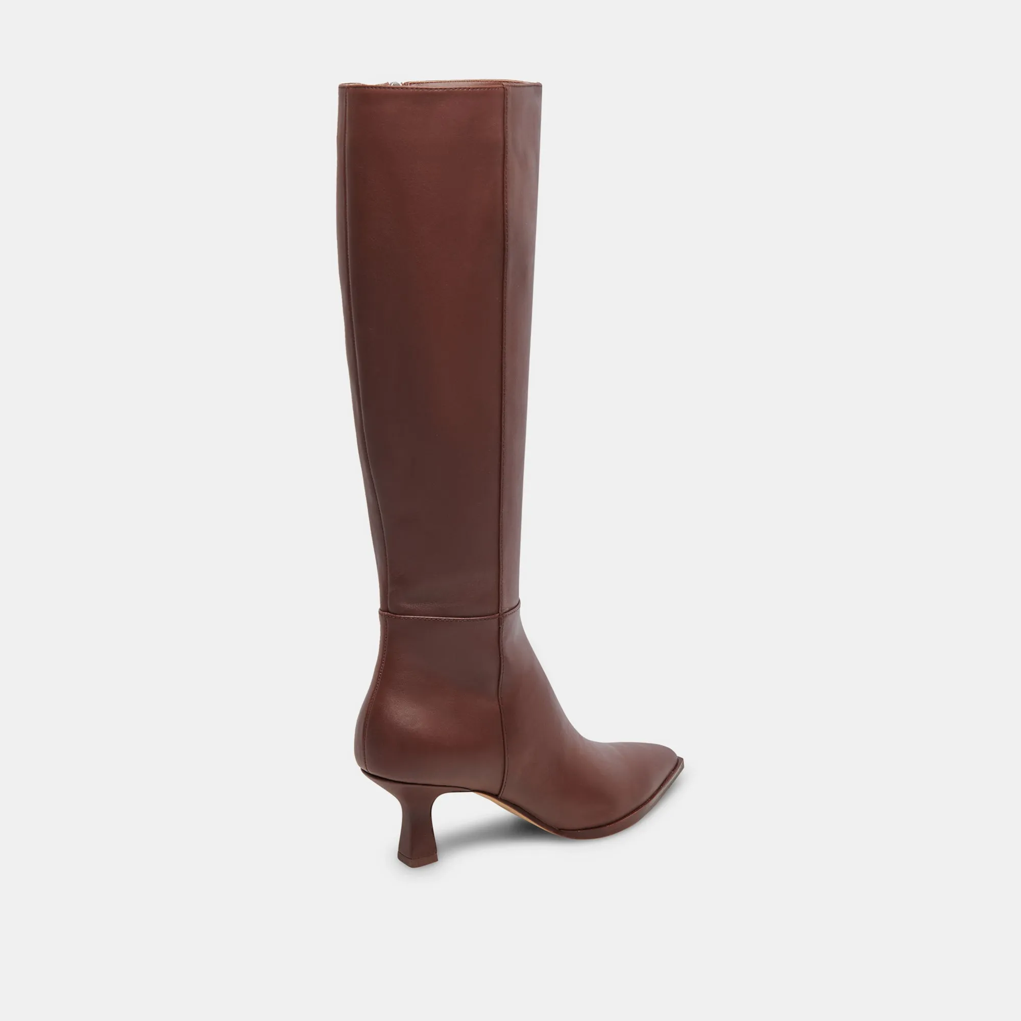 Chocolate Leather Wide Calf Boots by Auggie - Womens Fashion Essentials