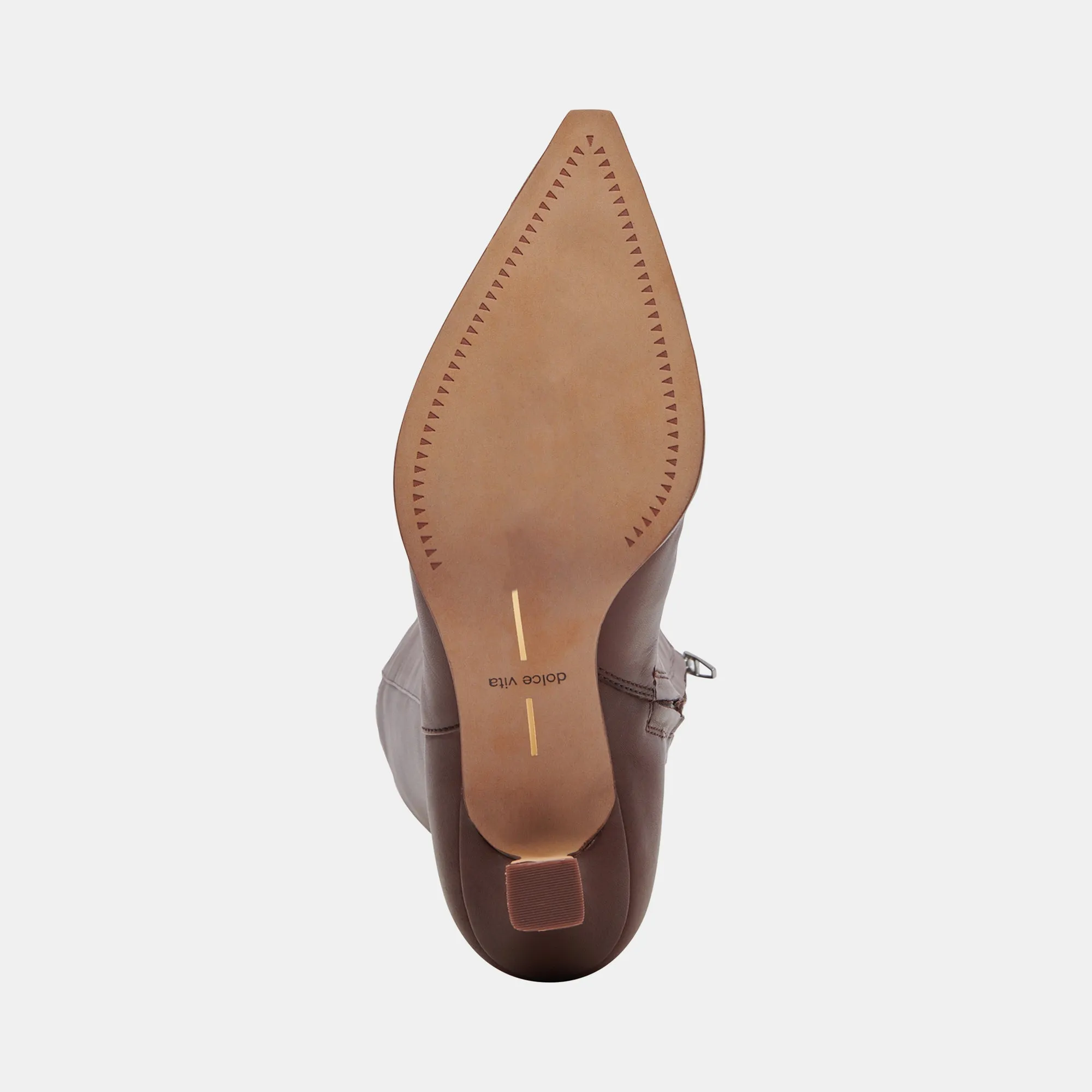 Chocolate Leather Wide Calf Boots by Auggie - Womens Fashion Essentials