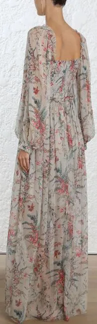 'Bayou' Shirred Long Dress