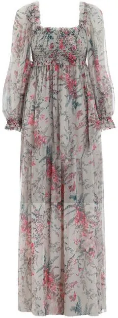 'Bayou' Shirred Long Dress