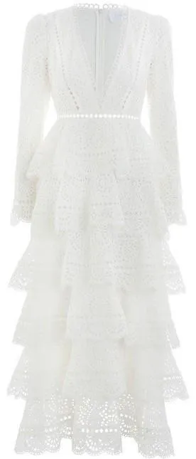 'Bayou' Tiered Swirl Long Dress