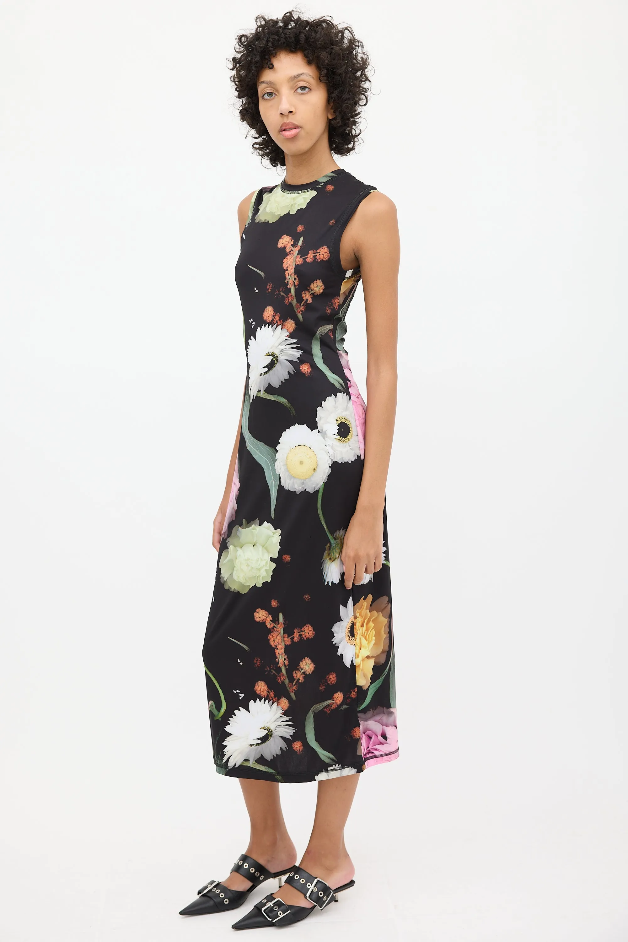 Black & Multi Floral SGDanya Dress