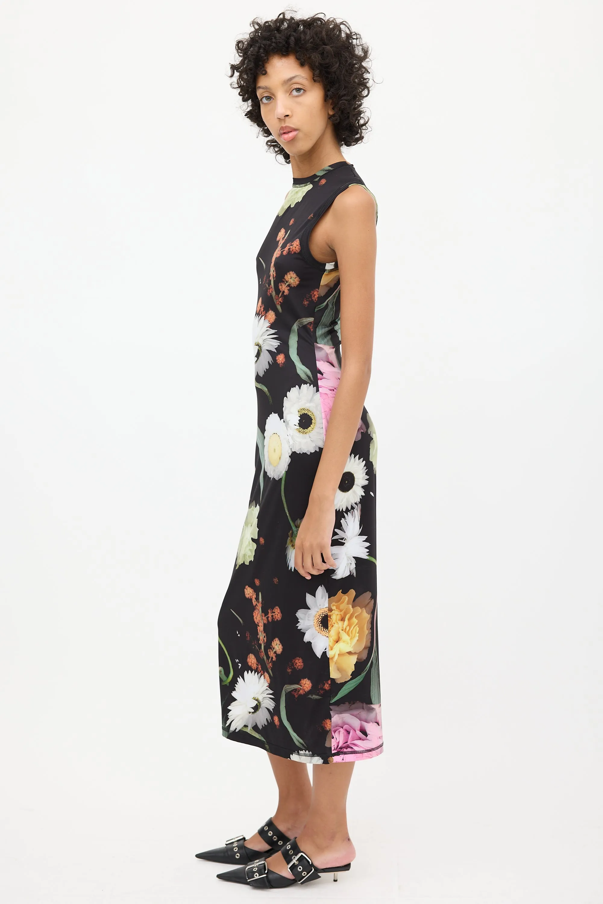 Black & Multi Floral SGDanya Dress