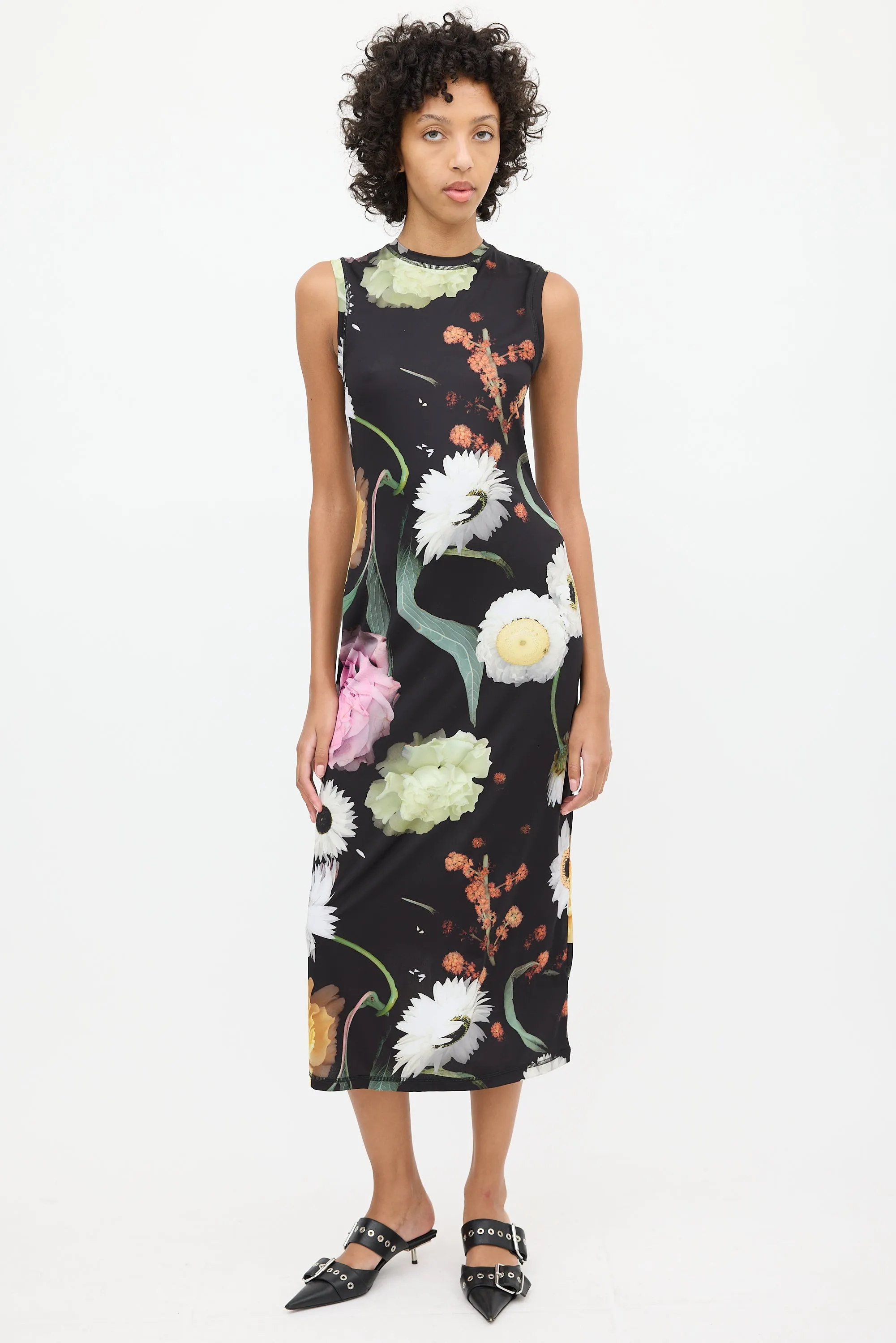 Black & Multi Floral SGDanya Dress