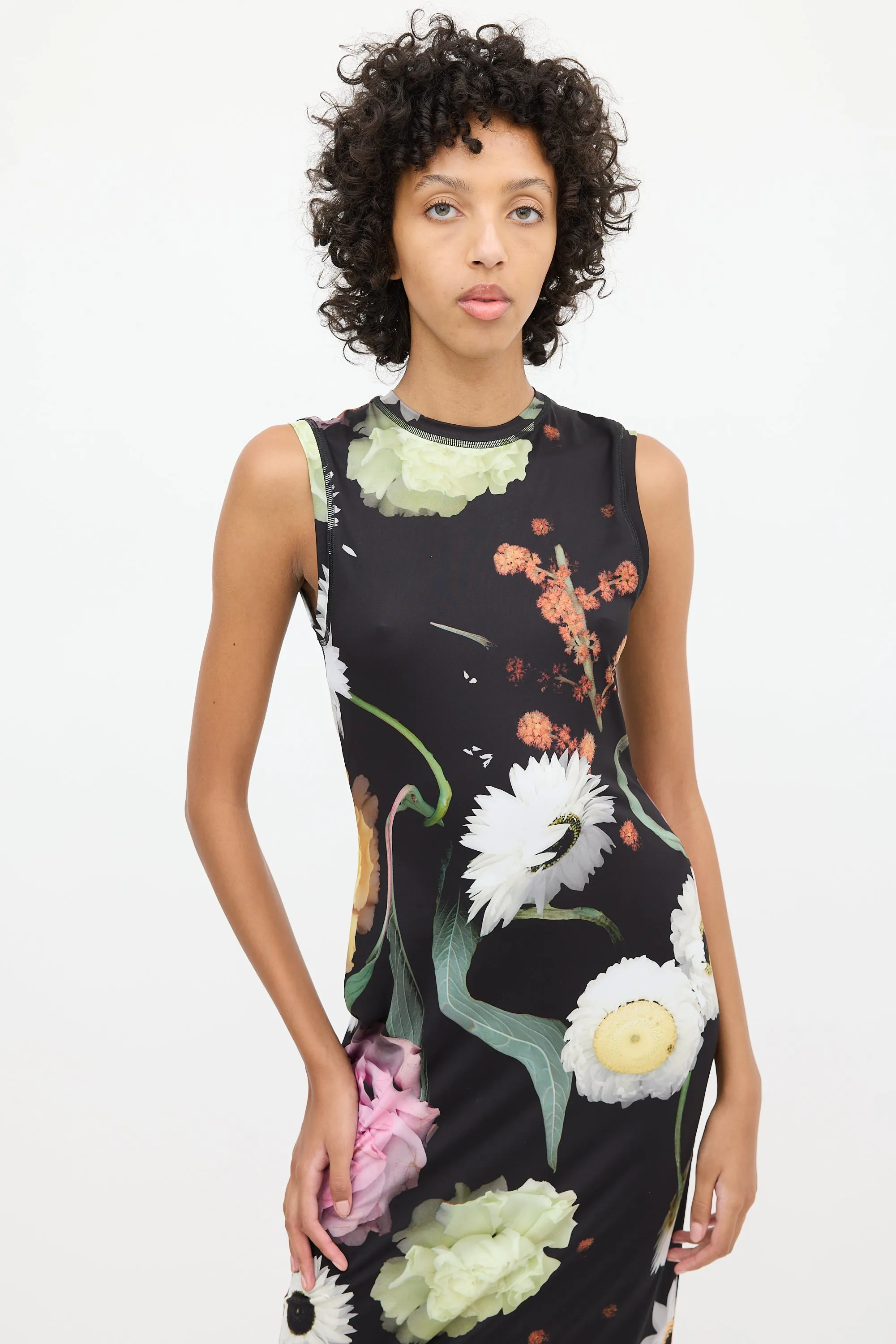 Black & Multi Floral SGDanya Dress