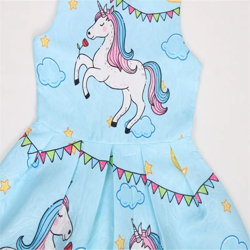 Blue And White <br>Unicorn Dress