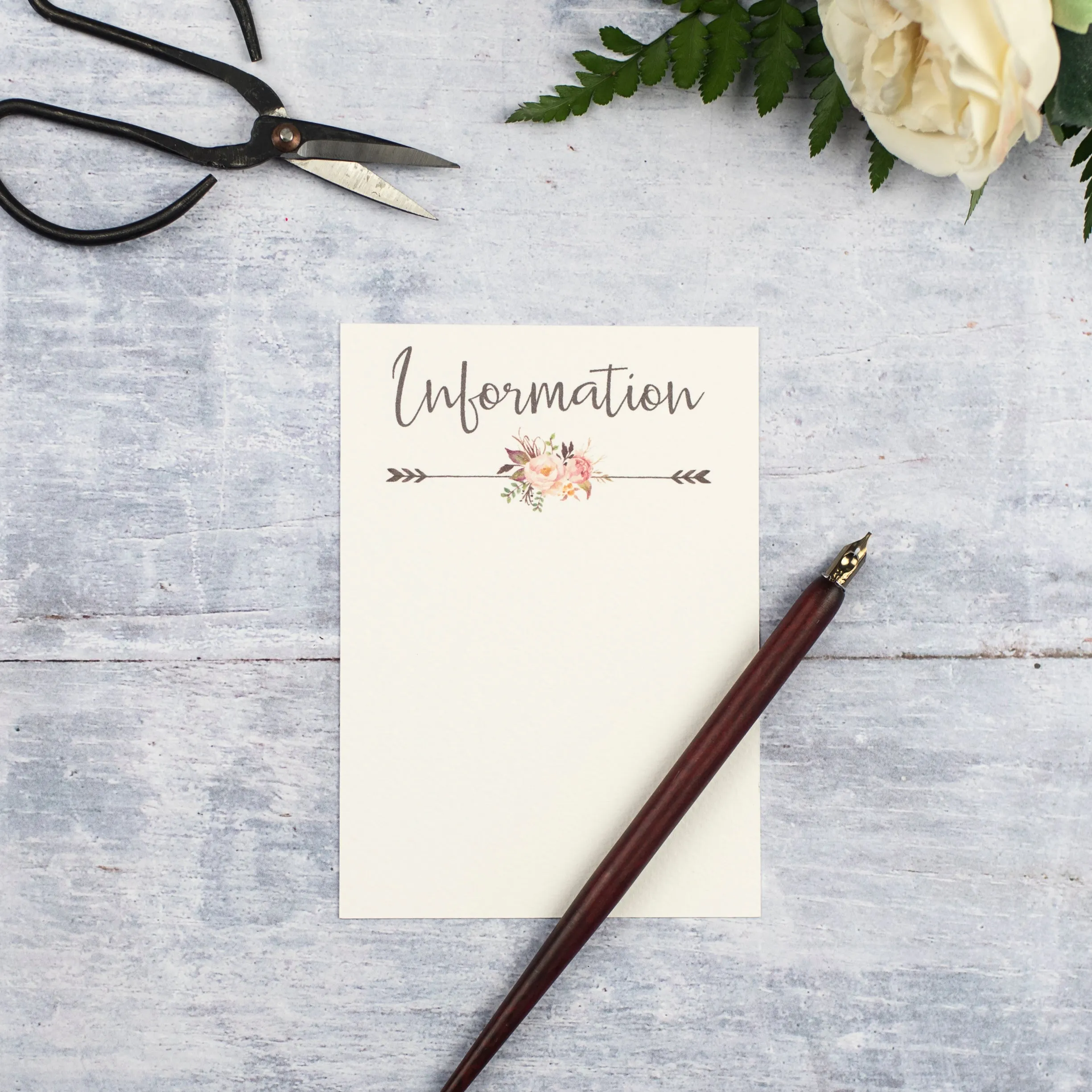 Boho Floral Ready To Write Wedding Stationery