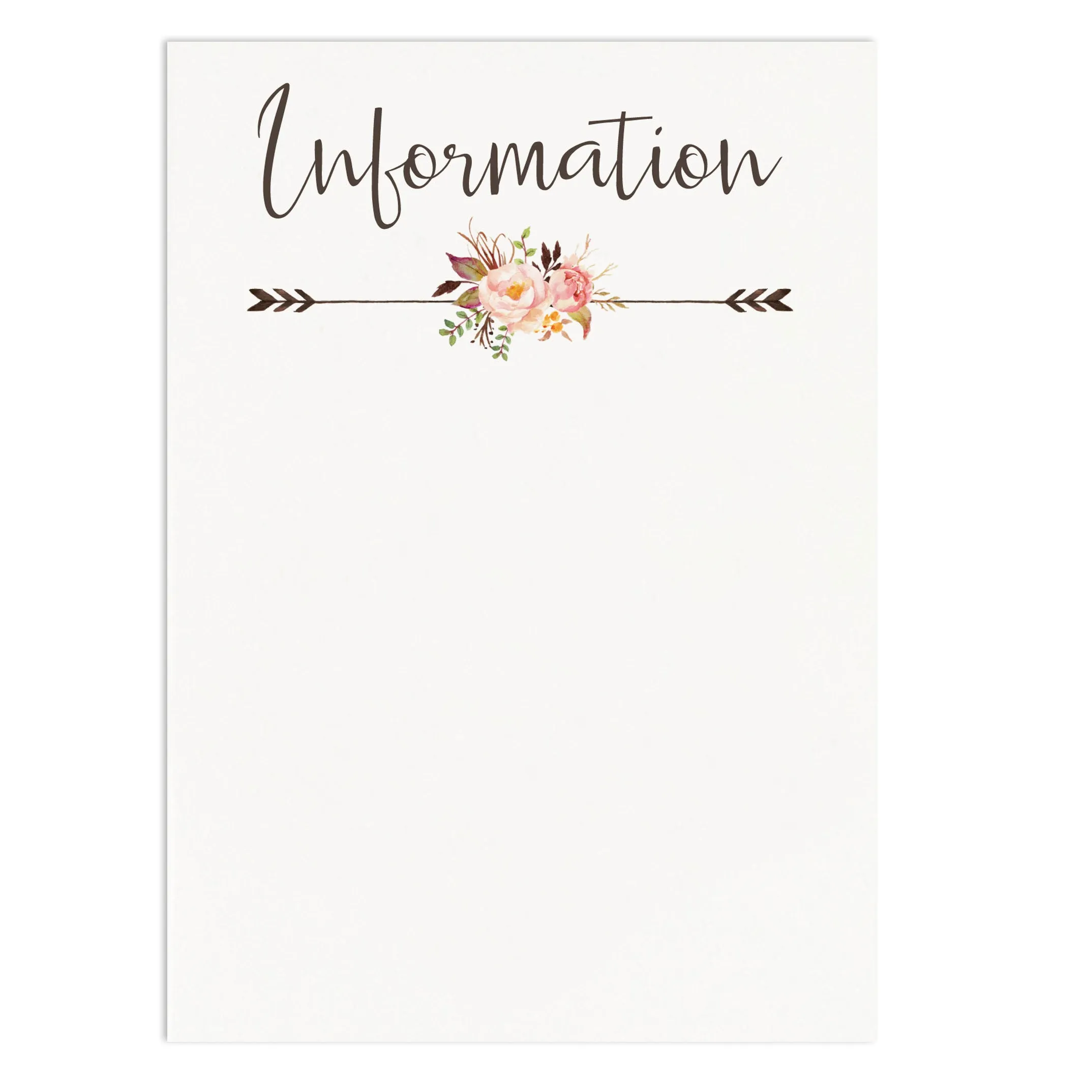 Boho Floral Ready To Write Wedding Stationery