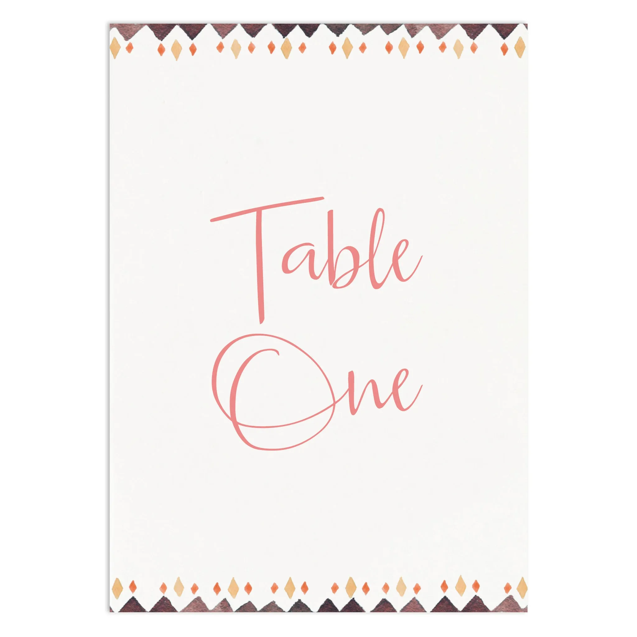 Boho Floral Table Numbers