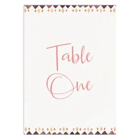 Boho Floral Table Numbers