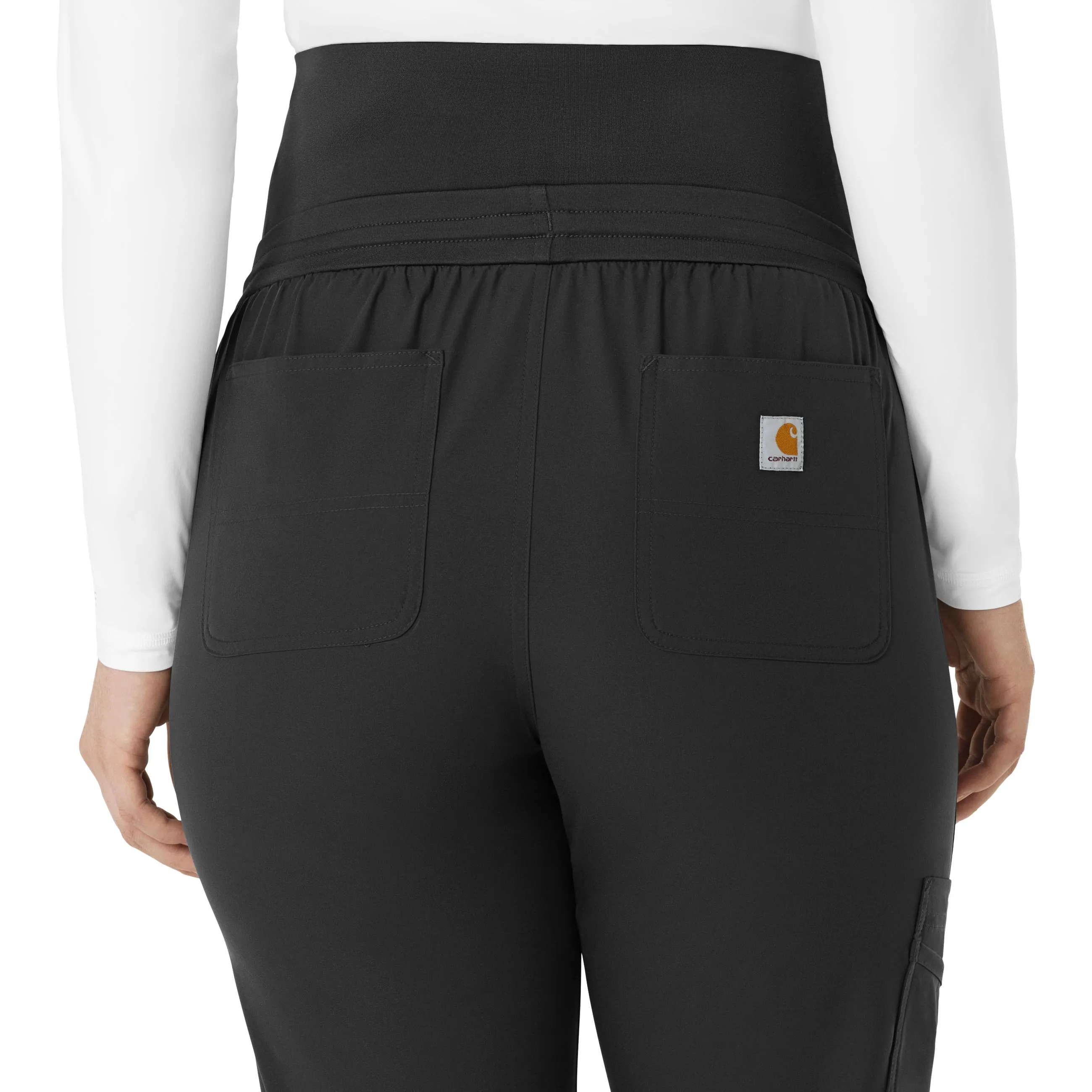Carhartt Force Essentials Maternity Jogger Scrub Pants for Women - Black