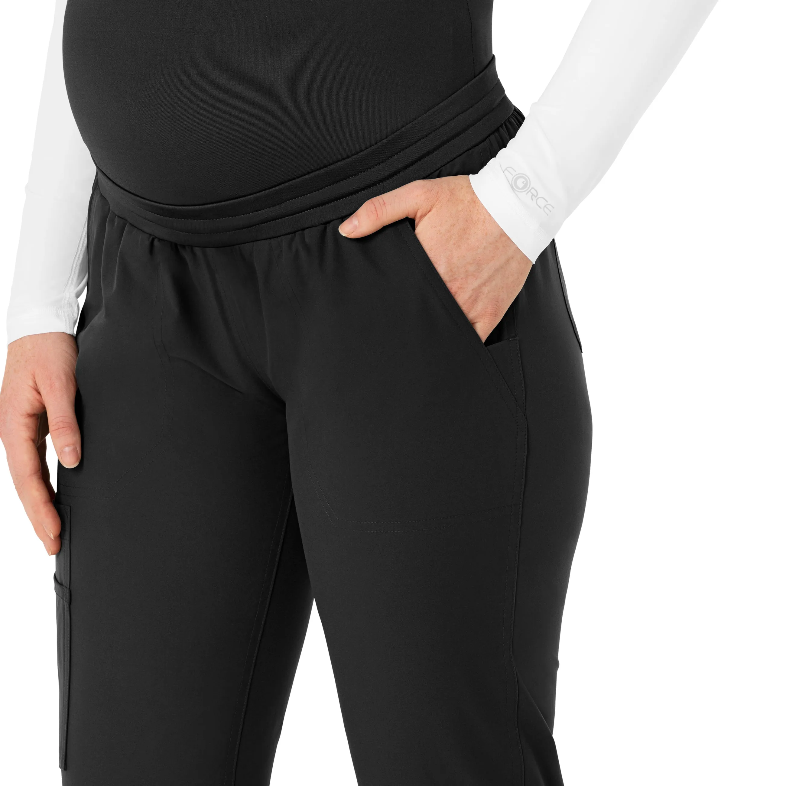 Carhartt Force Essentials Maternity Jogger Scrub Pants for Women - Black