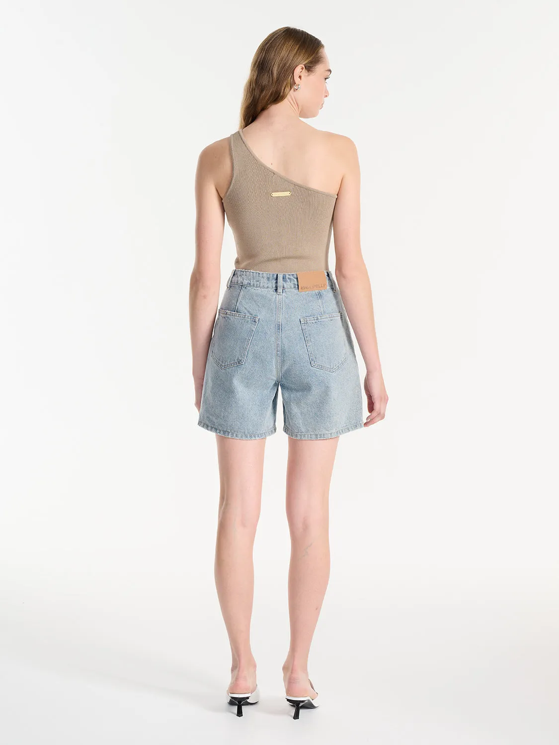 Charley Denim Bermuda Short - Mid Blue Wash