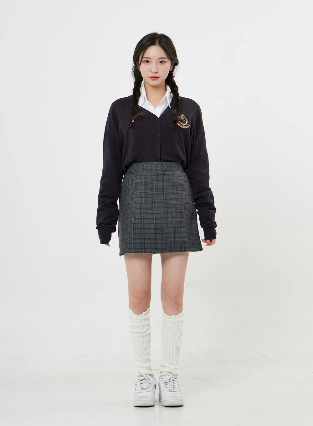 Check Pattern Mini Skirt BO25