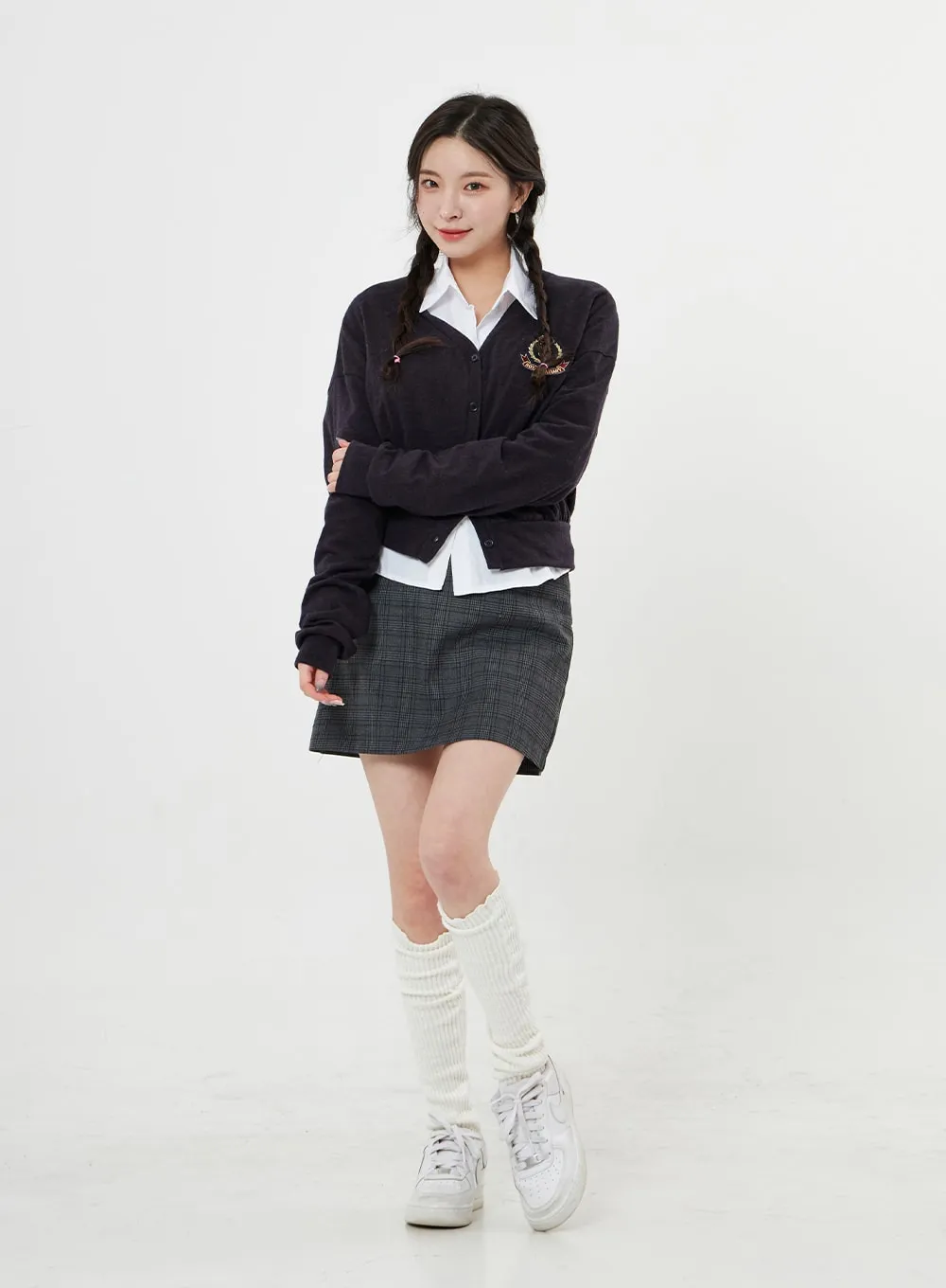 Check Pattern Mini Skirt BO25