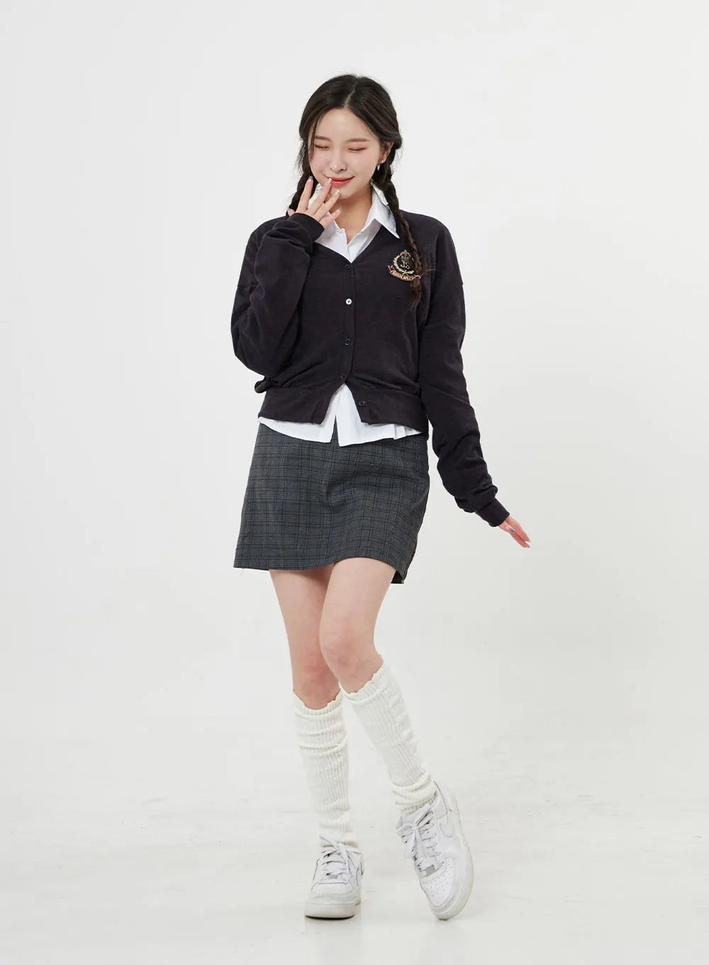 Check Pattern Mini Skirt BO25