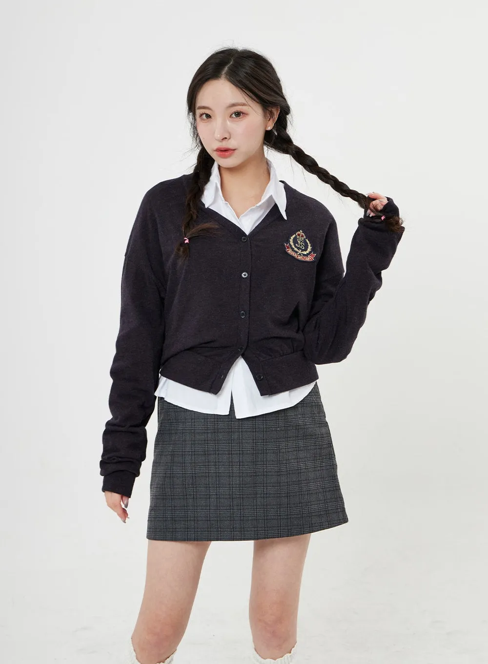 Check Pattern Mini Skirt BO25
