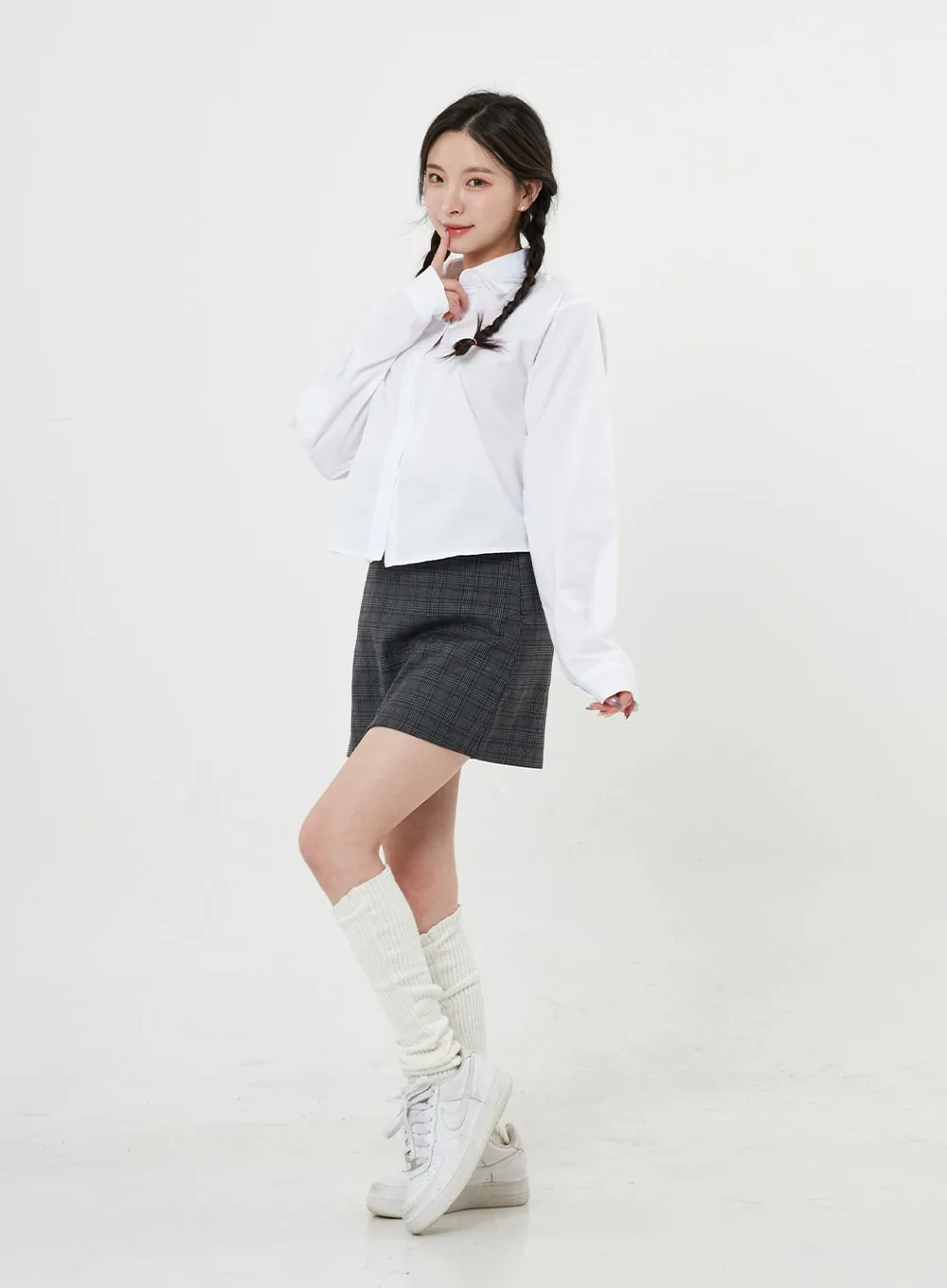 Check Pattern Mini Skirt BO25