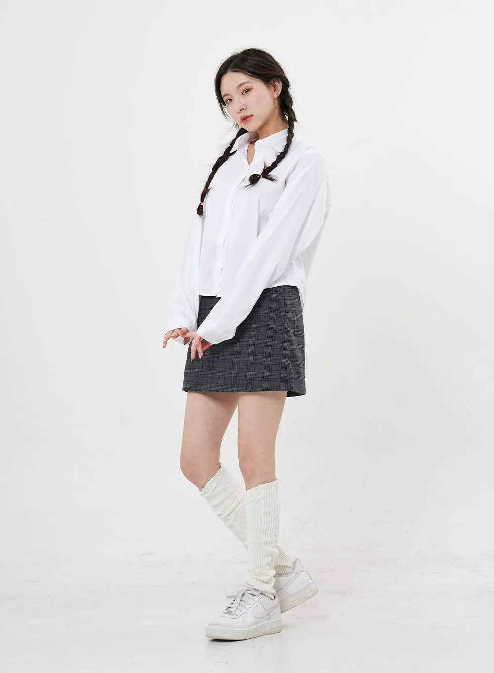 Check Pattern Mini Skirt BO25