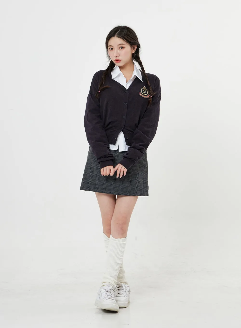 Check Pattern Mini Skirt BO25
