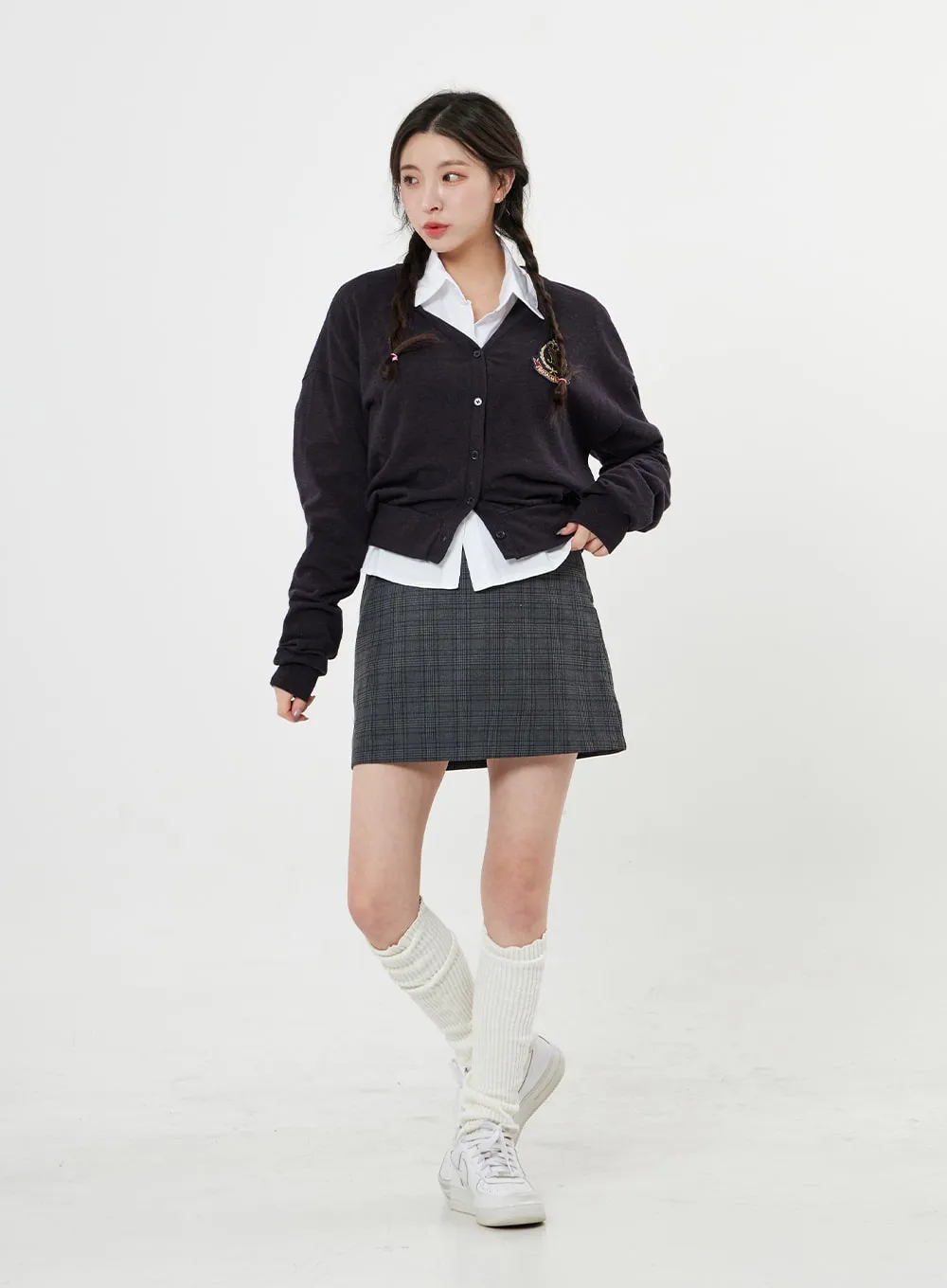 Check Pattern Mini Skirt BO25