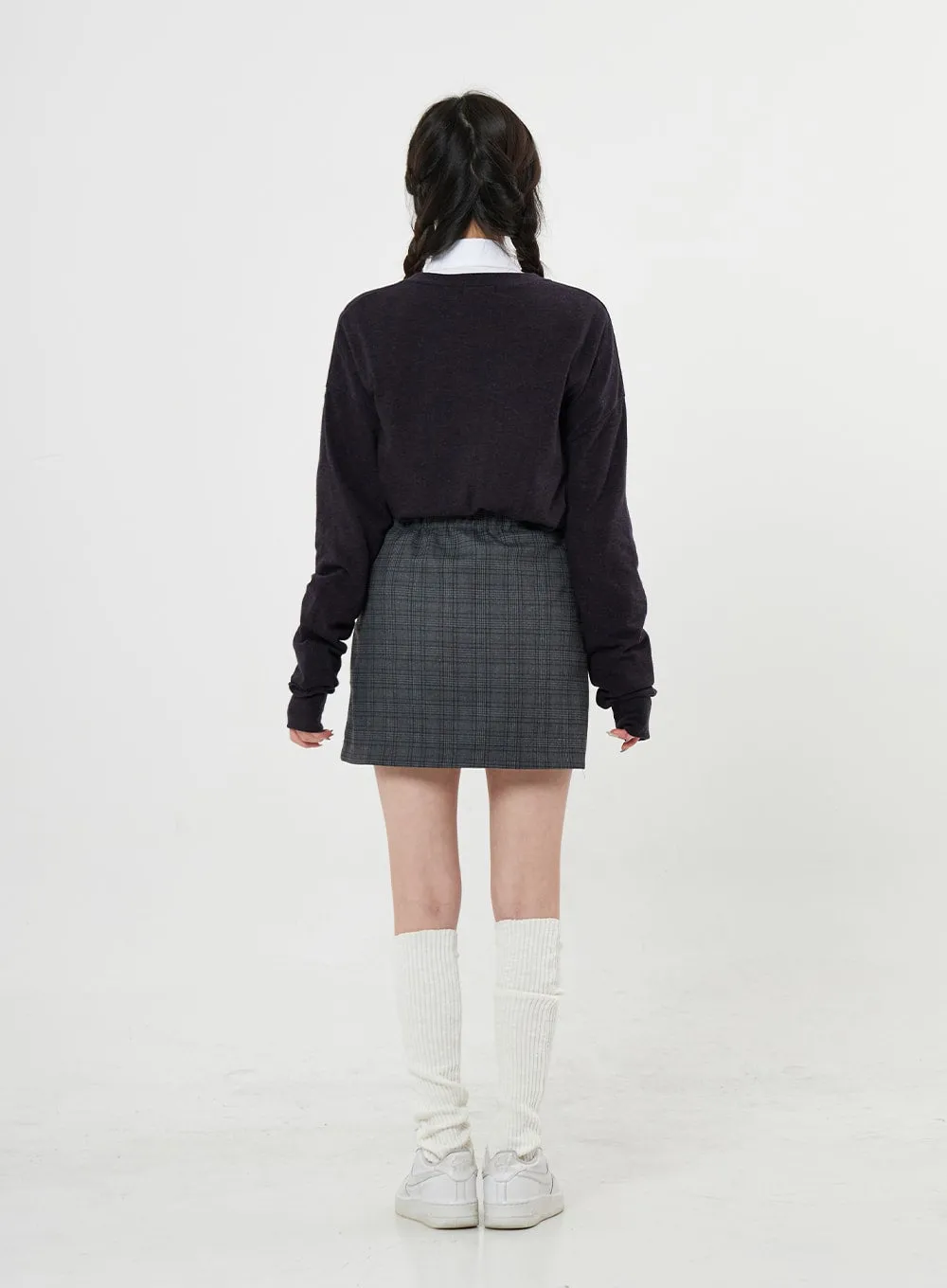 Check Pattern Mini Skirt BO25