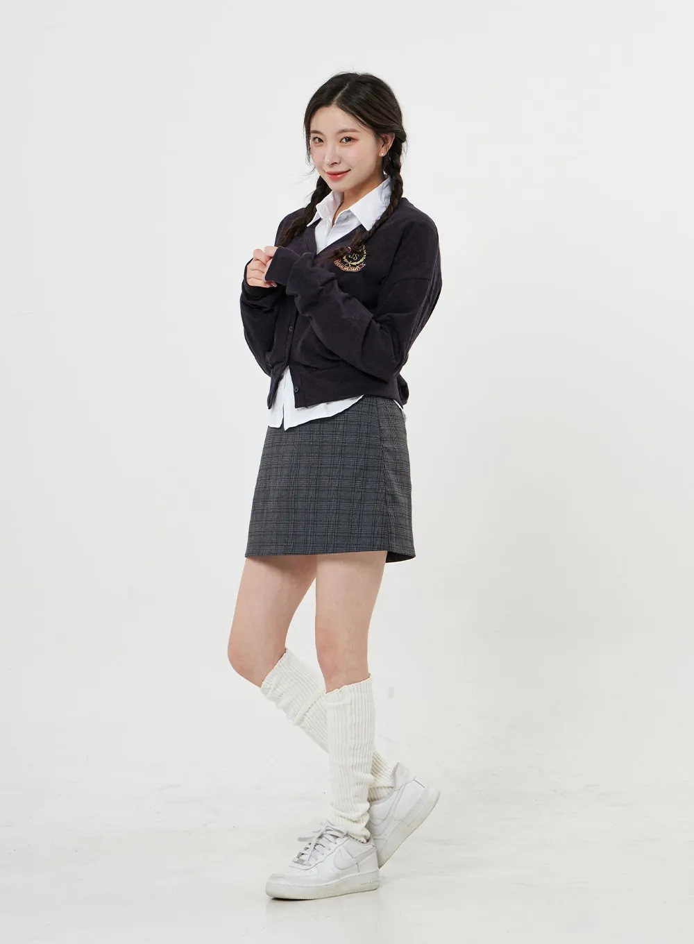 Check Pattern Mini Skirt BO25