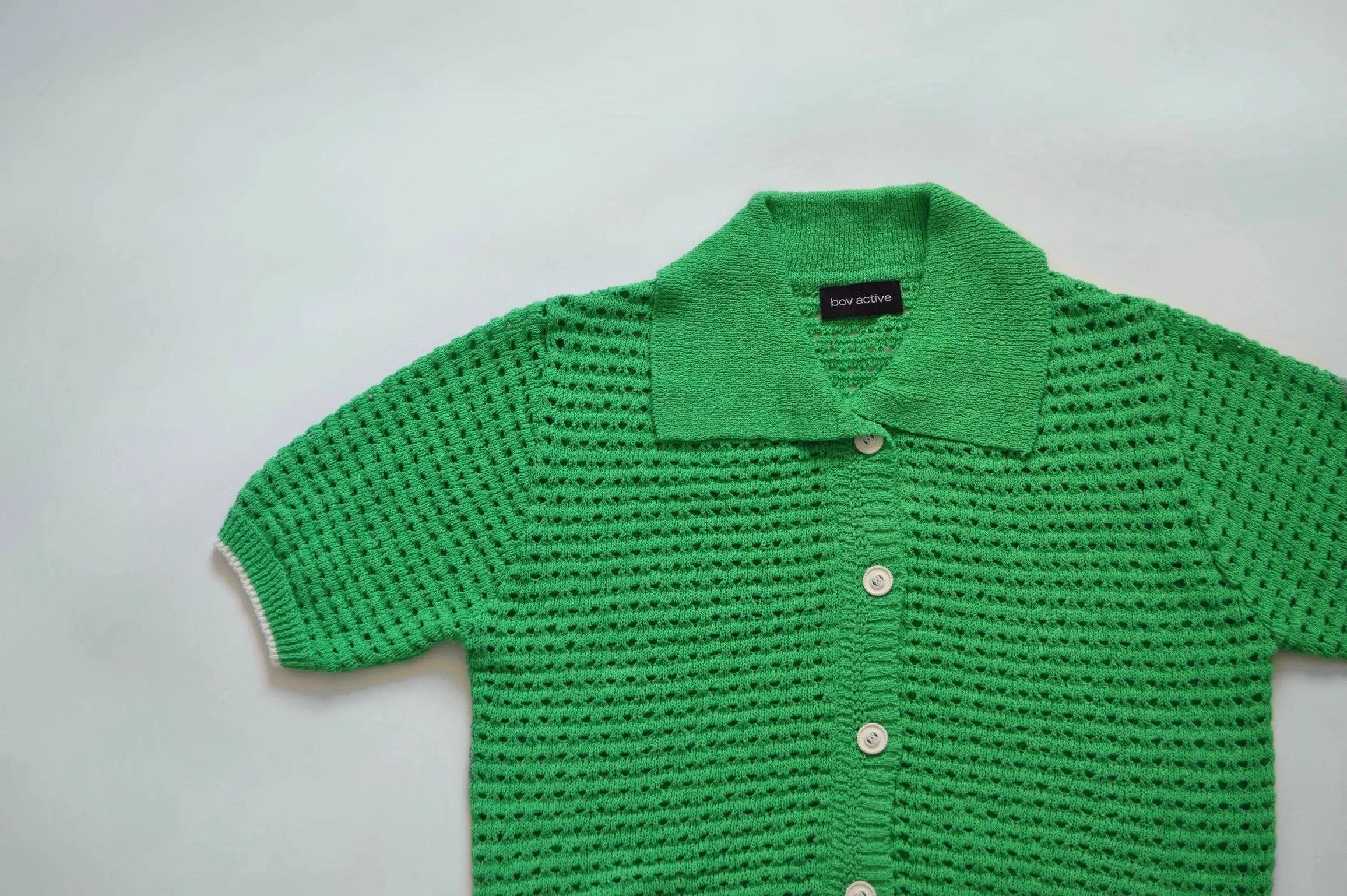Collar Crochet Cardi - Green