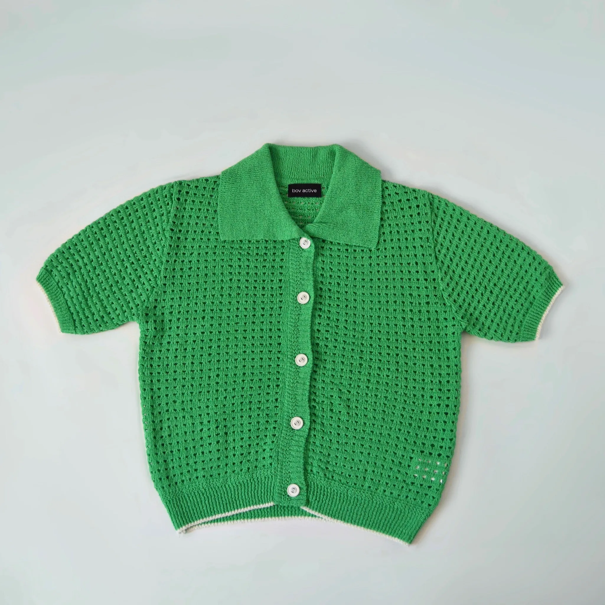 Collar Crochet Cardi - Green