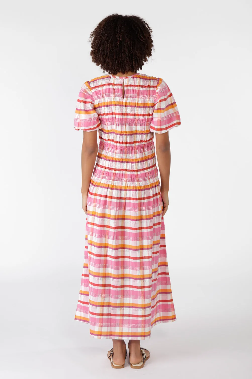 Cowgirl Surfer Flos Shirred Maxi Pink