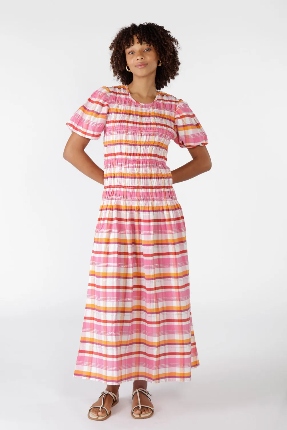Cowgirl Surfer Flos Shirred Maxi Pink