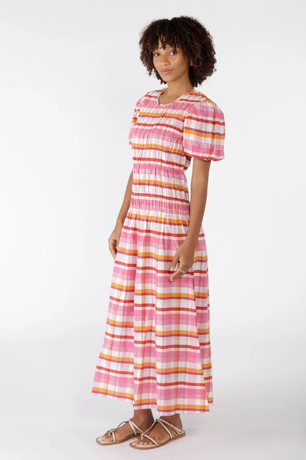 Cowgirl Surfer Flos Shirred Maxi Pink