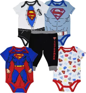 DC Comics Justice League Superman Bodysuits and Jogger Pants
