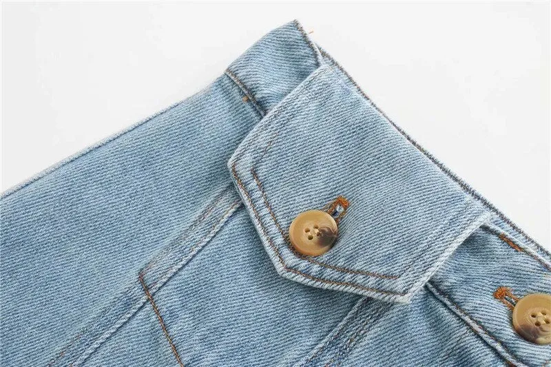 DENIM SKIRT WITH POCKETS