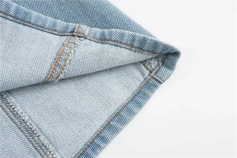 DENIM SKIRT WITH POCKETS