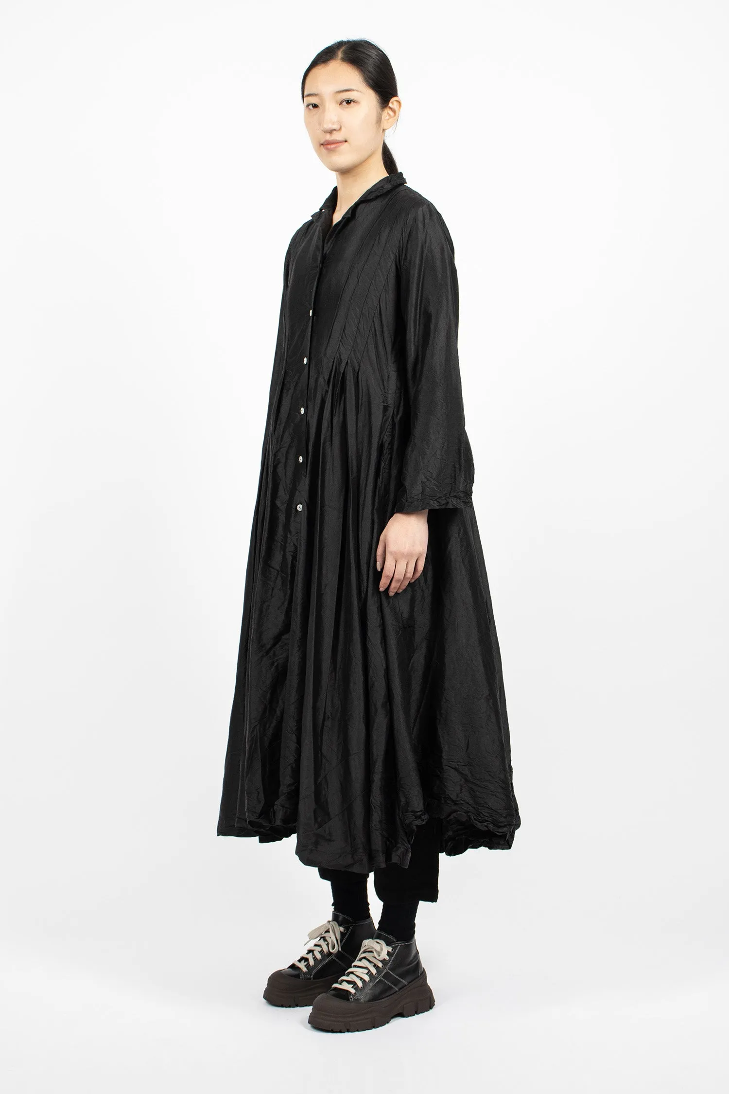 Elegant Black Silk Dress by Elena - Perfect for Evening Events