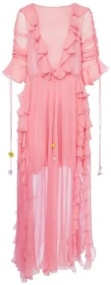 'Elvira' Ruffle Dress, Pink