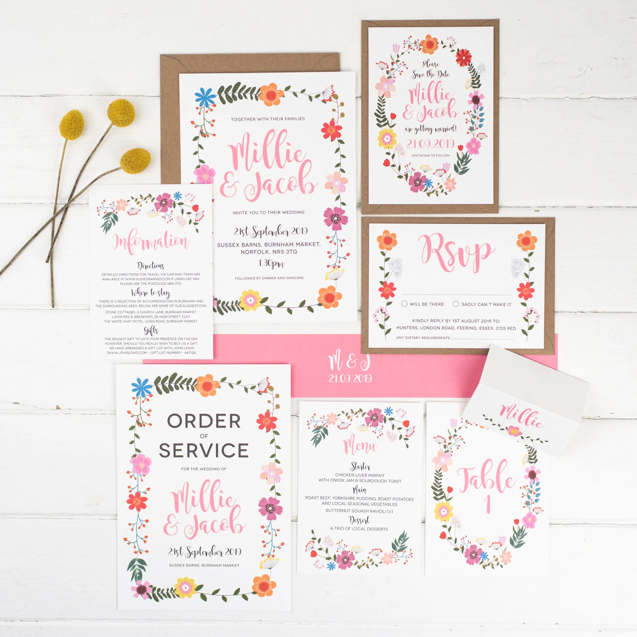Floral Border Order Of Service