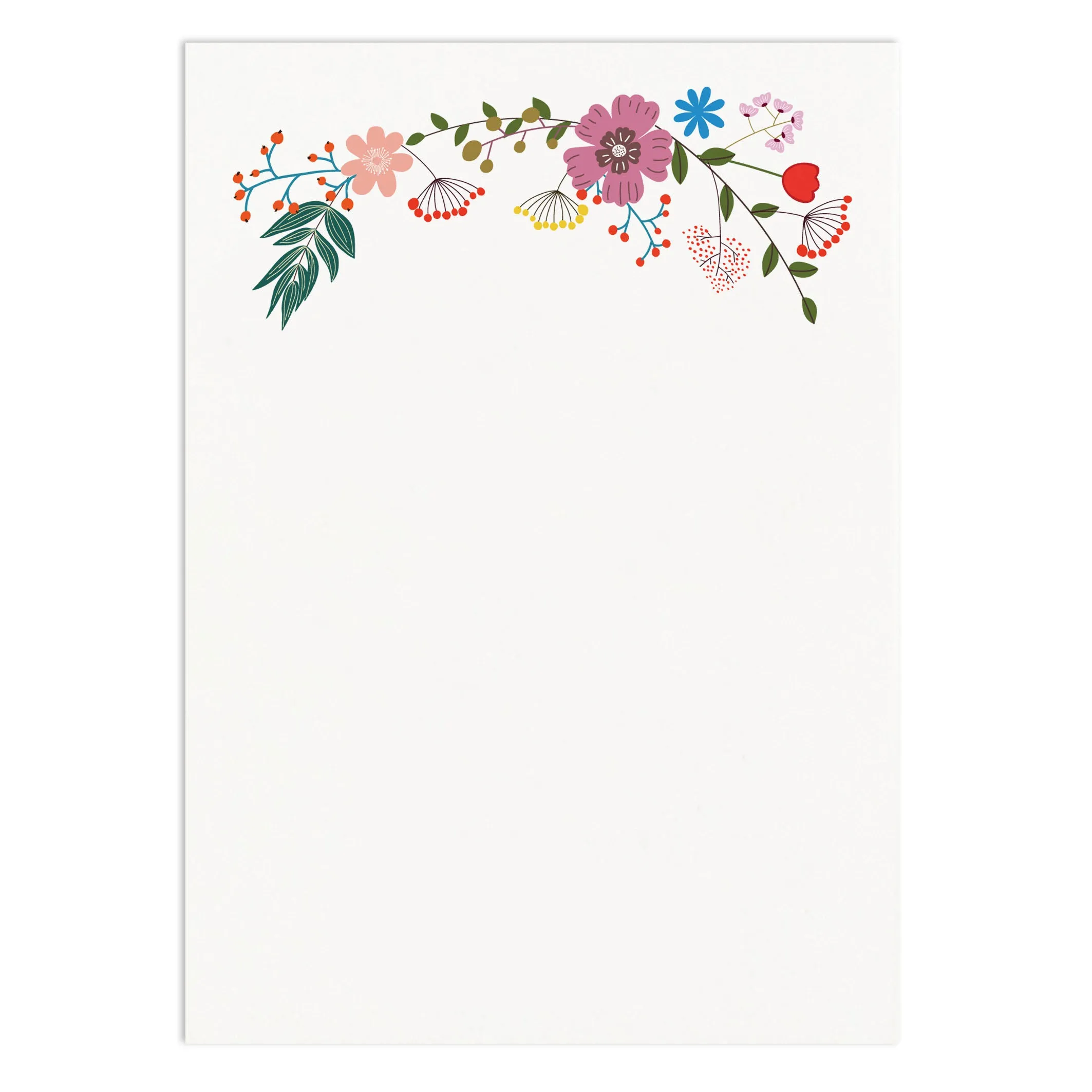 Floral Border Ready To Write Wedding Stationery