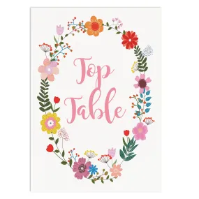 Floral Border Table Numbers