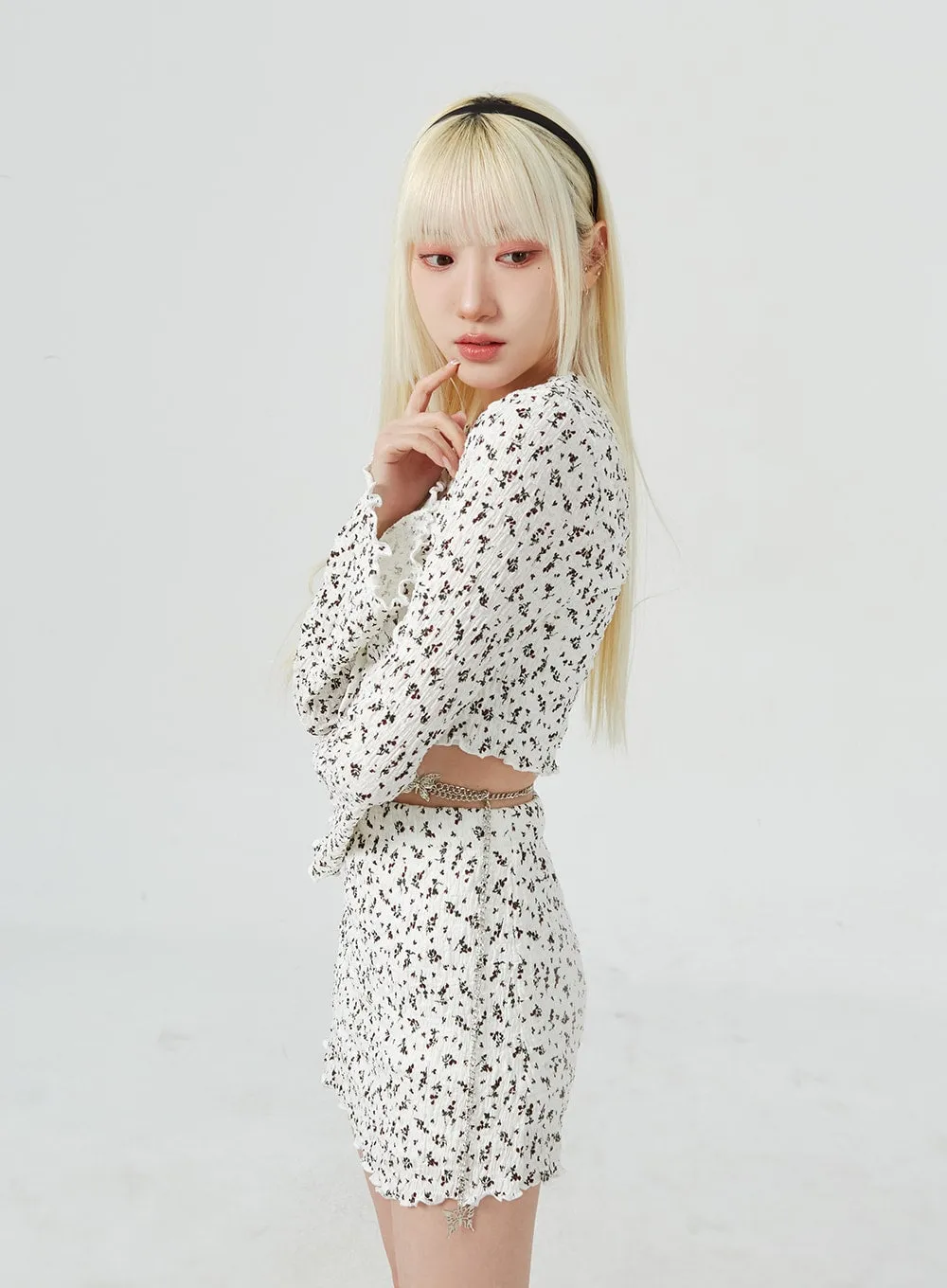 Flower Print Mini Skirt BM324