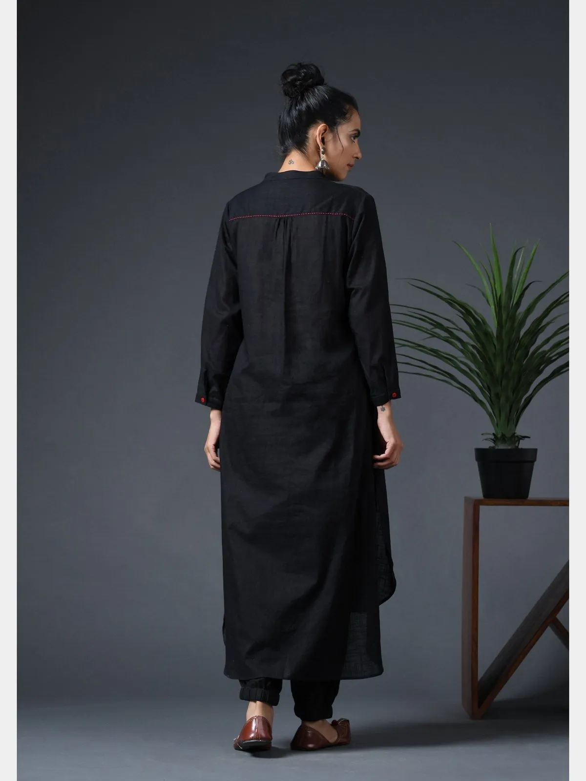 High Low Slub Tunic
