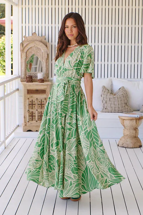 Evergreen Maxi Length Lia Dress by Jaase - Perfect for All Seasons