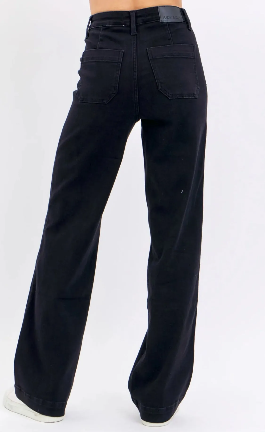 Judy Blue - Black Patch Pocket Straight Leg Jeans