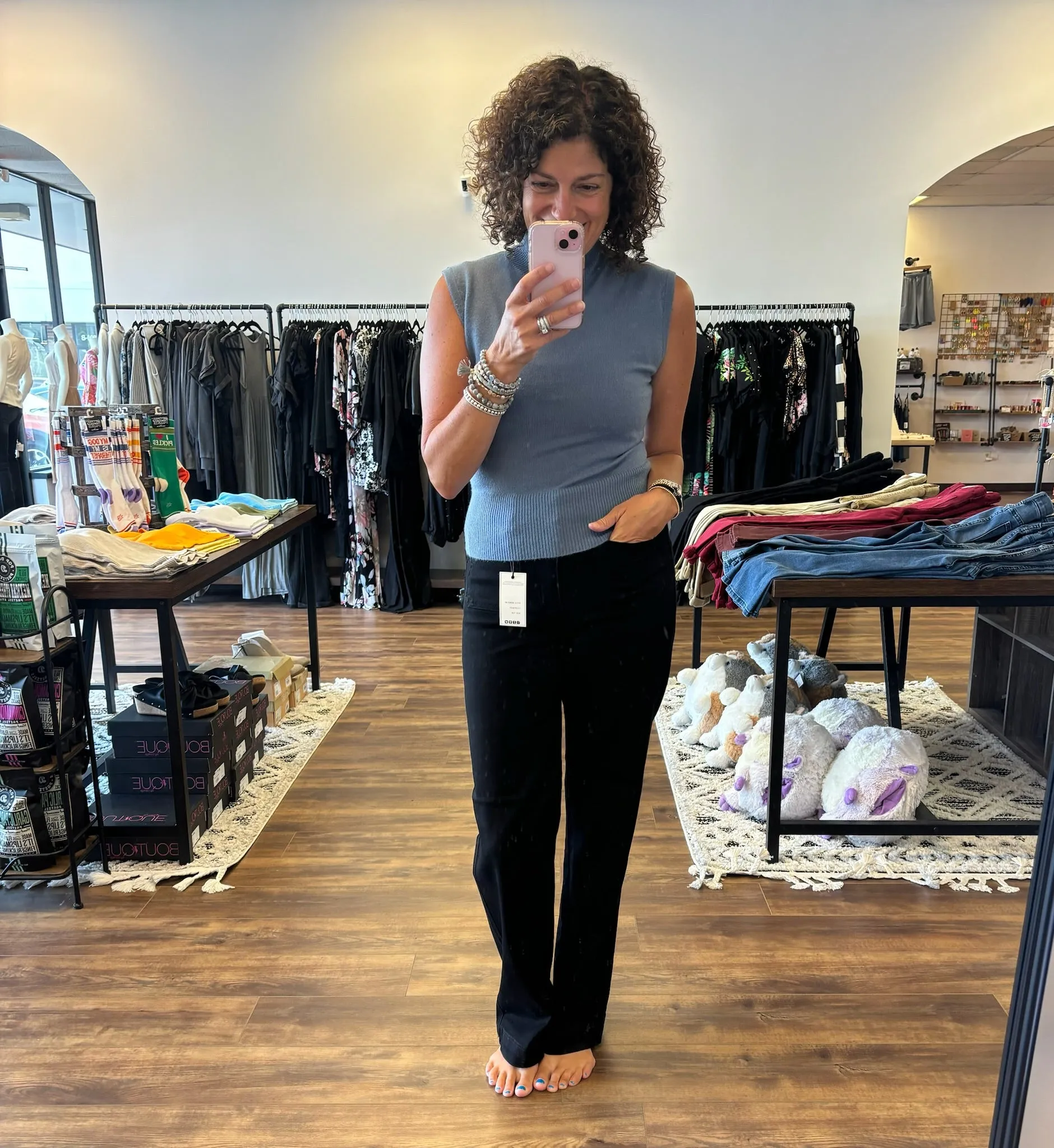 Judy Blue - Black Patch Pocket Straight Leg Jeans