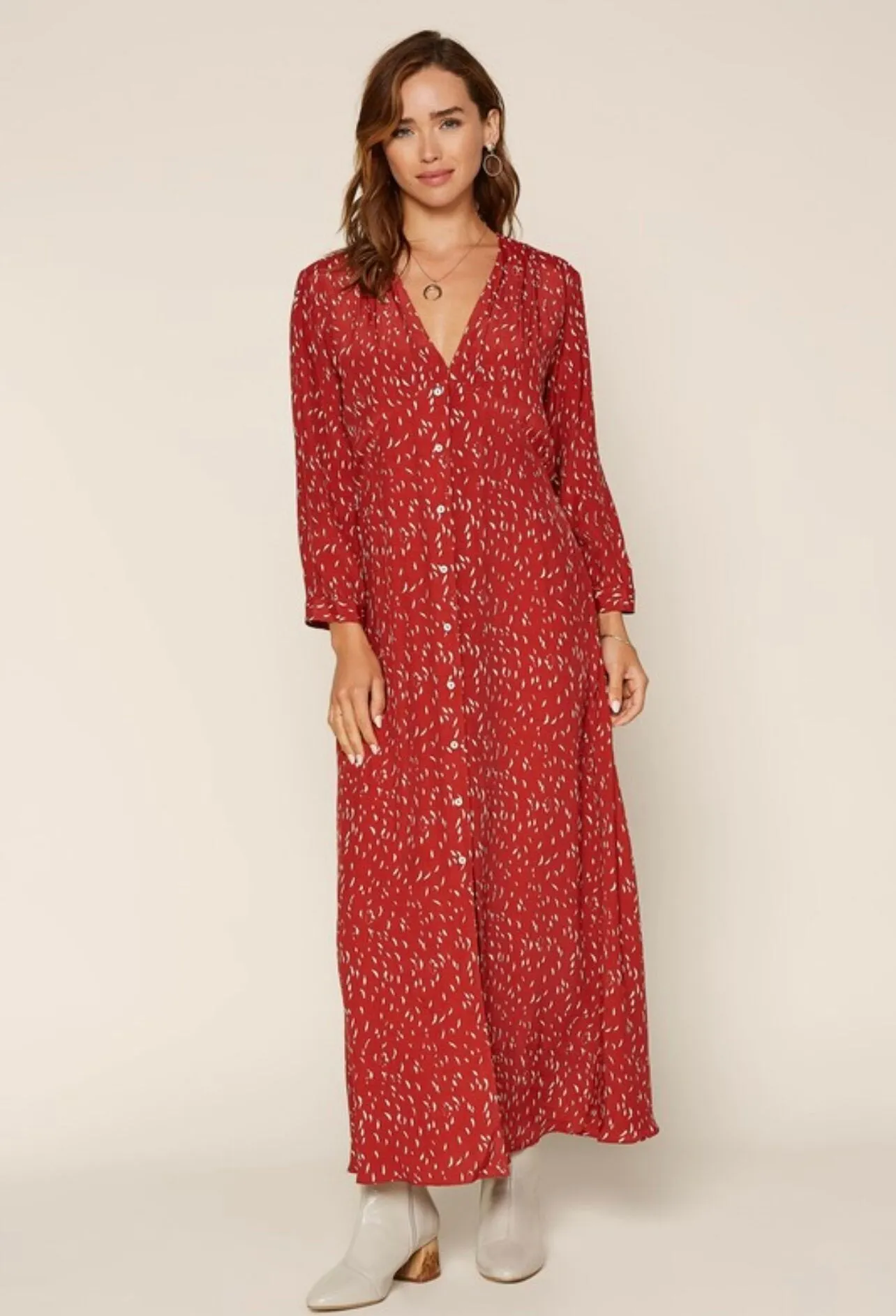 La Boheme Long Sleeve Maxi Dress