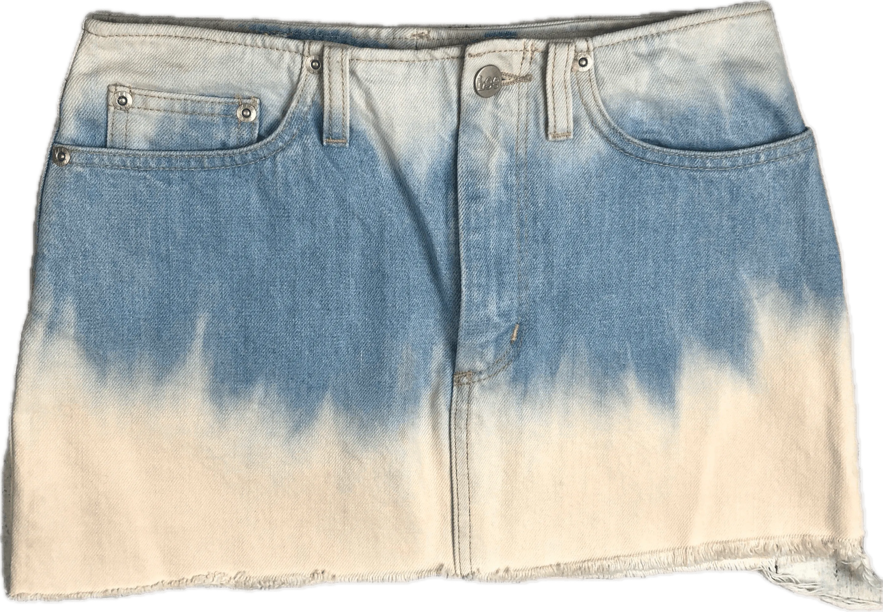 Lee Ladies Dip Dye Denim Mini Skirt - Size 8